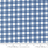 PRESALE Blueprint Plaid White Navy Yardage by Camille Roskelley for Moda Fabrics | 55332 26