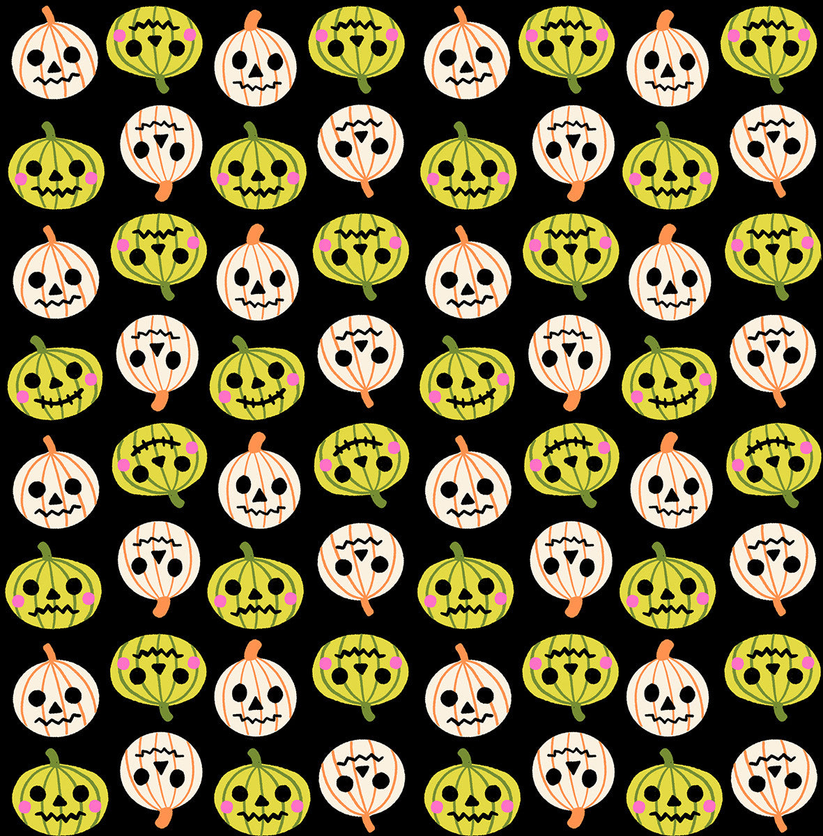 PRESALE Freaky Familiars Pumpkin Party Black Yardage by Ruby Star Society | RS5196 14