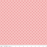 Letters to Cupid Crisscross Pink Yardage by My Mind's Eye for Riley Blake Designs | C16986-PINK