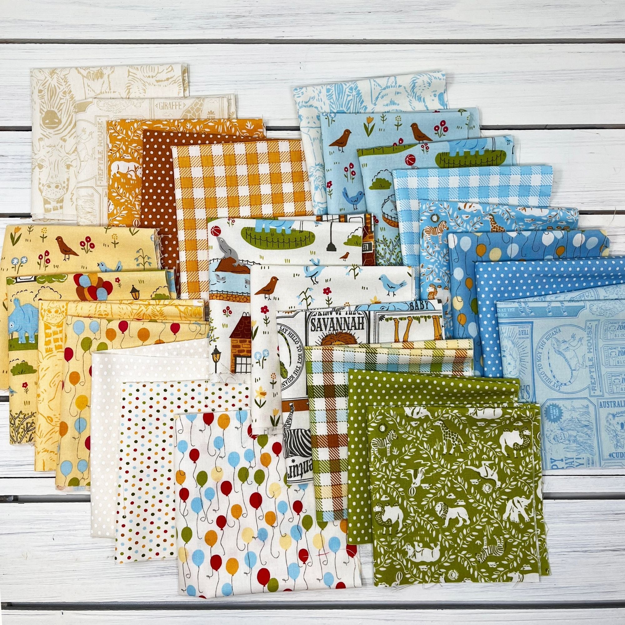 Animal Park Fun Fat Quarter Bundle by Stacy Iest Hsu for Moda Fabrics | 27 FQs | 20960AB