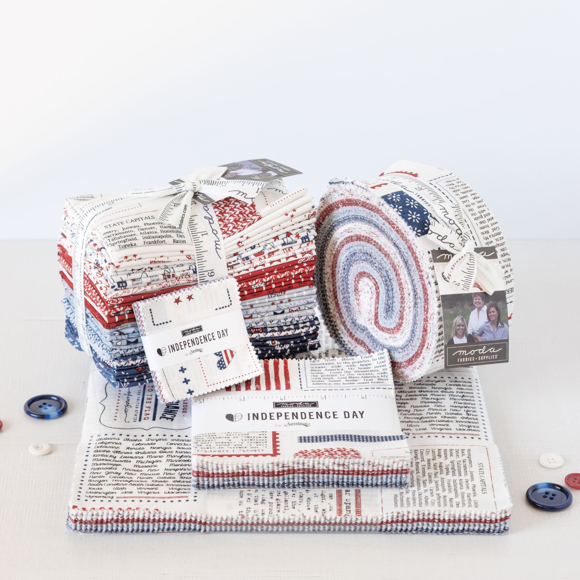 PRESALE Independence Day Fat Quarter Bundle by Sweetwater for Moda Fabrics | 32 SKUs | 55720AB