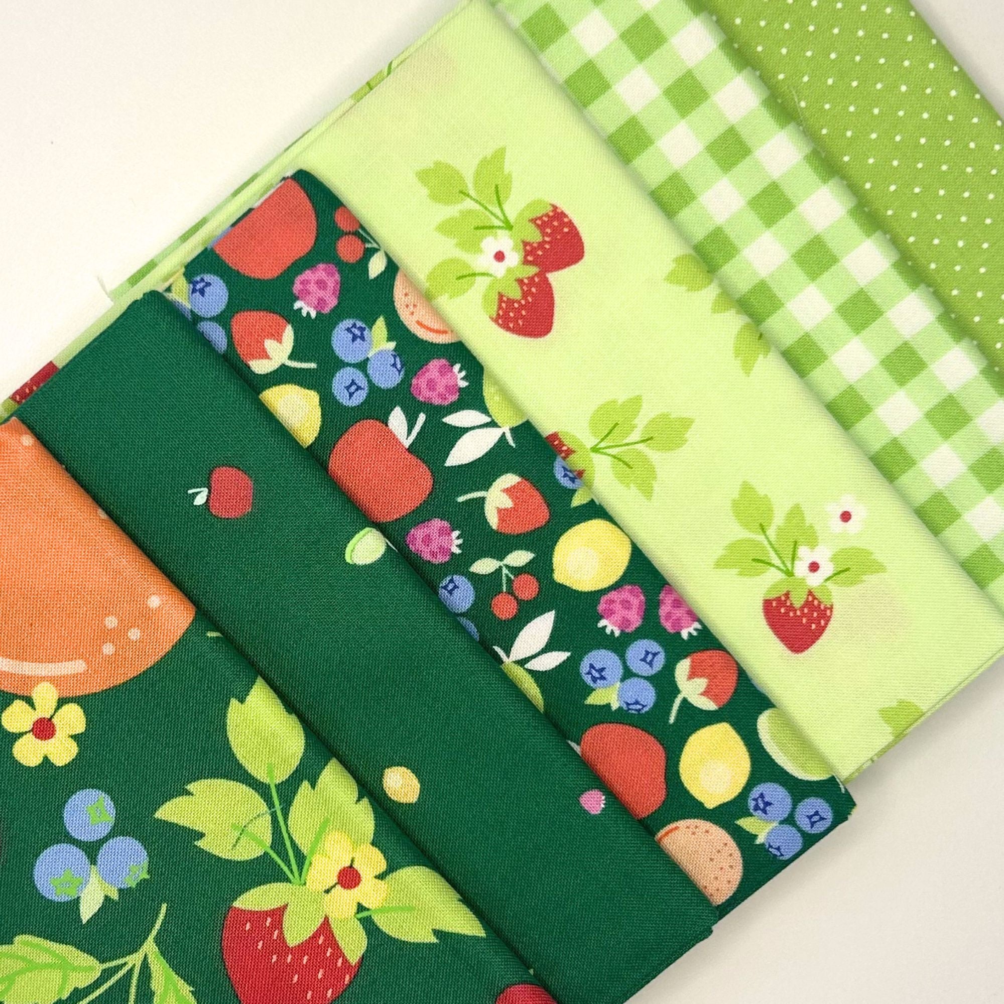 Fruit Salad Custom Fat Quarter Bundle Green by Corey Yoder for Moda Fabrics | 6 FQs | Curated Bundle