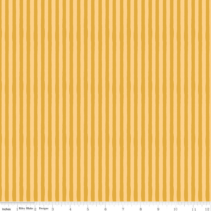 PRESALE Utah Stripes Gold Yardage by Kelsey Carlson for Riley Blake Designs | C17024-GOLD