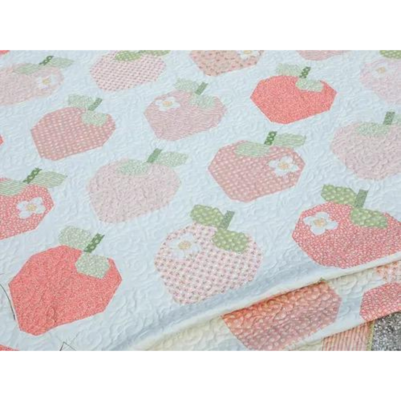 Sweet Strawberry Custom Quilt Kit Using Dainty Meadow by Heather Briggs of My Sew Quilty Life | Quilt Size 78" x 93"