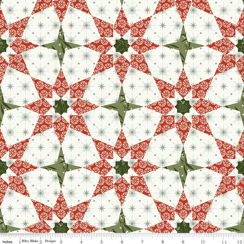 Christmas Is In Town Cream Cheater Print by Sandy Gervais for Riley Blake Designs |C14752 CREAM