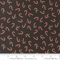 PRESALE Holiday Cheer Candy Cane Midnight Yardage by Stacy Iest Hsu for Moda Fabrics | 20975 20