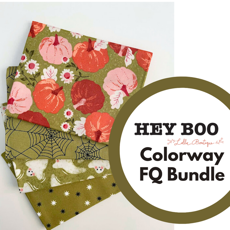 Hey Boo Green Goblin Colorway  by Lella Boutique for Moda Fabrics | 4 FQs | Custom Bundle