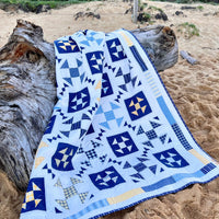 PRESALE Nocturne Custom Quilt Kit With Summer Solstice Wovens by Pieces to Treasure for Moda Fabrics | Quilt Size 61" x 81"