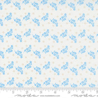 Linen Cupboard Chantilly Cornflower Tossed Blooms Yardage by Fig Tree for Moda Fabrics | 20484 21