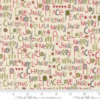 PRESALE Chilly Peace Love Joy Vanilla Yardage by Sweetwater for Moda Fabrics | 55710 11