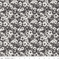 PRESALE Ink & Ivory Floral Gray Yardage by the RBD Designers for Riley Blake Designs | C16911-GRAY