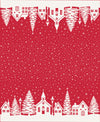 PRESALE Buon Natale Christmas Village Pomegranate Double Border Yardage by Fig Tree & Co for Moda Fabrics | Print 36" x 44" | 35407 14