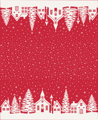 PRESALE Buon Natale Christmas Village Pomegranate Double Border Yardage by Fig Tree & Co for Moda Fabrics | Print 36" x 44" | 35407 14