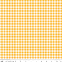 First Blooms Gingham Yellow Yardage by Heather Peterson for Riley Blake Designs | C16328-YELLOW
