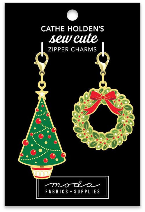 SALE! Cathe Holden's Sew Cute Tree and Wreath Zipper Charms | CH126