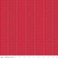 American Beauty Red Stripe Yardage by Dani Mogstad for Riley Blake Designs |C14447 RED Cut Options