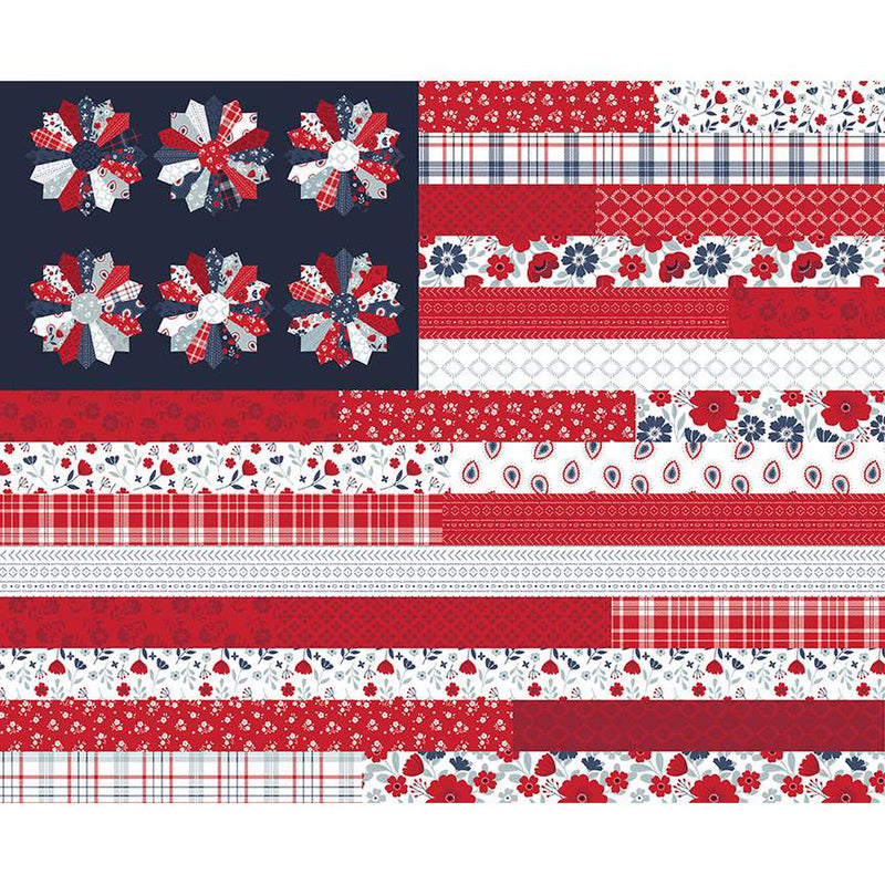 American Beauty Flag Panel by Dani Mogstad for Riley Blake Designs | P14450 PANEL