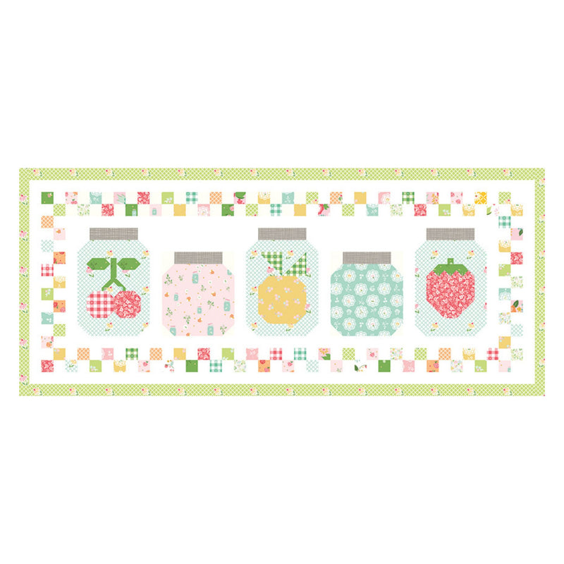 In a Fruit Jar Summer Runner Custom Kit | Summer Skies and Fireflies by Gracey Larson | Pattern by Sandy Gervais