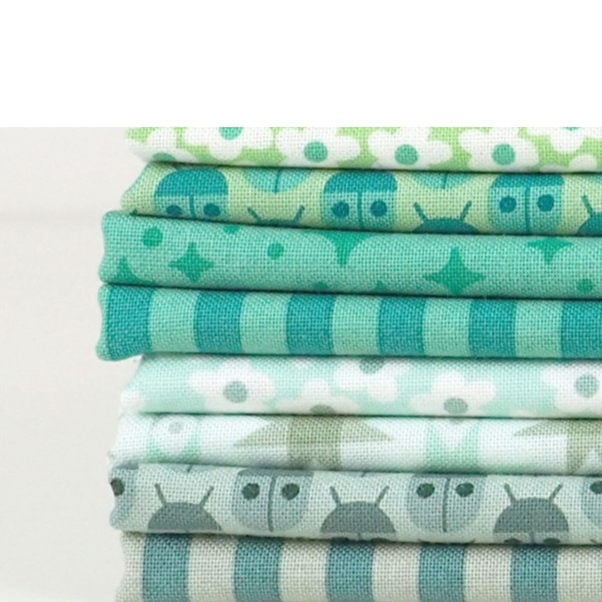 PRESALE Fat Quarter Bundle Aqua | Popcorn by Elizabeth Hartman for Moda Fabrics | 8 Fat Quarters | Curated Bundle