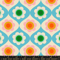 Trinketry Floral Turquoise Yardage by Melody Miller for Ruby Star Society | RS0114 18