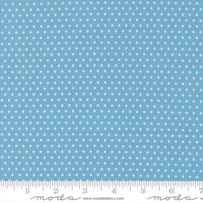 Animal Park Fun Dotty Dot Bluebird Yardage by Stacy Iest Hsu for Moda Fabrics | 20967 12