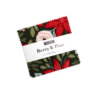 PRESALE Berry And Pine Mini Charm 2.5" by Lella Boutique for Moda Fabrics | 42 Precut 2.5" Squares | 5240MC