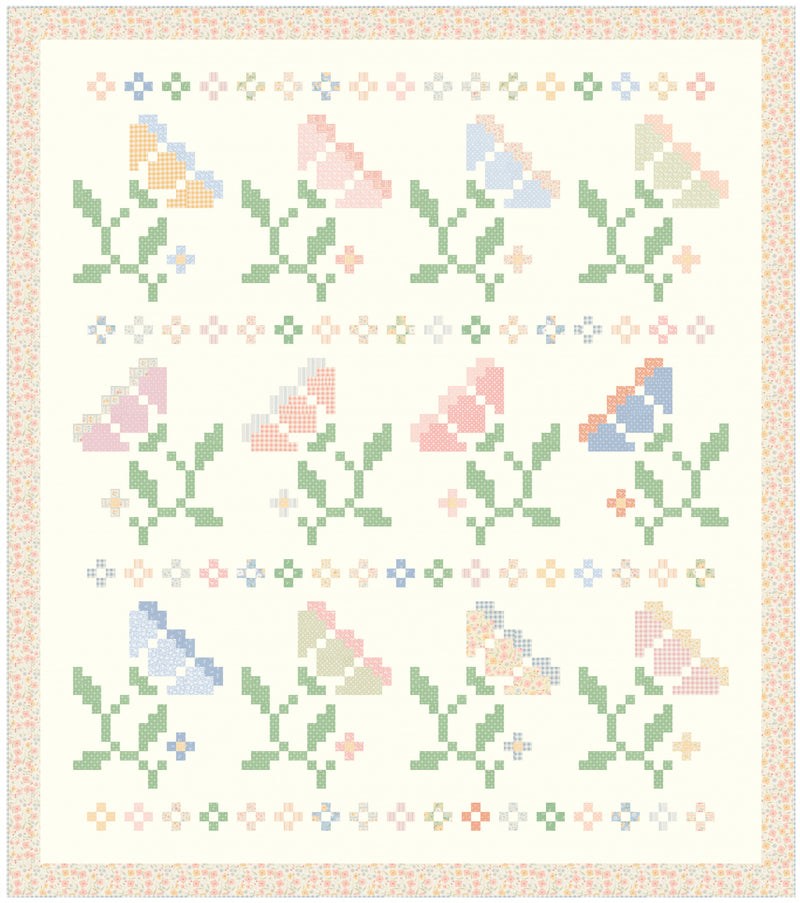 Blooming Stitches Quilt Pattern by Heather Briggs of My Sew Quilty Life | MSQL 160