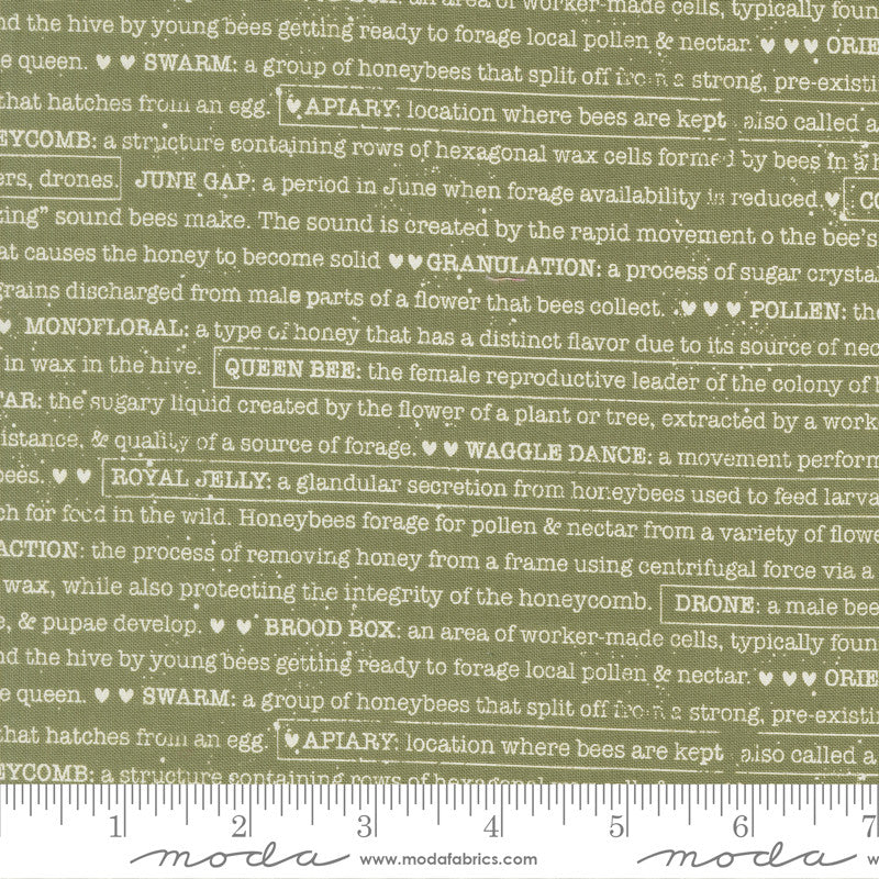 PRESALE Wild Honey Buzz Words Fern Yardage by Lella Boutique for Moda Fabrics | 5254 15