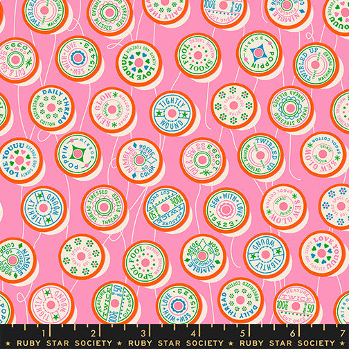 Trinketry Spools Flamingo Yardage by Melody Miller for Ruby Star Society | RS0111 17