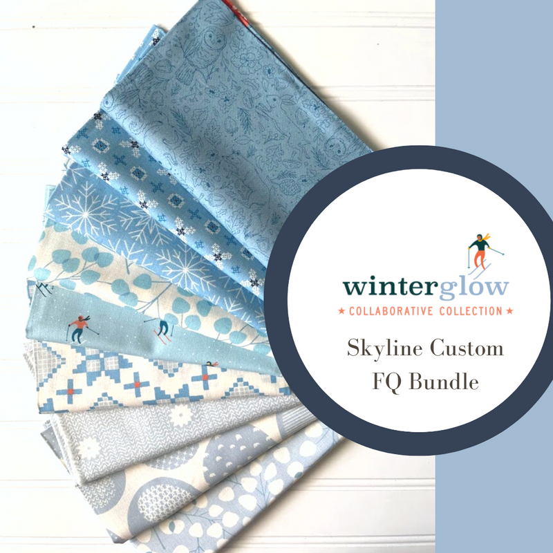 Winterglow Sky Blue Colorway Fat Quarter Bundle by Ruby Star Society for Moda Fabrics |Custom Bundle | 9 FQs