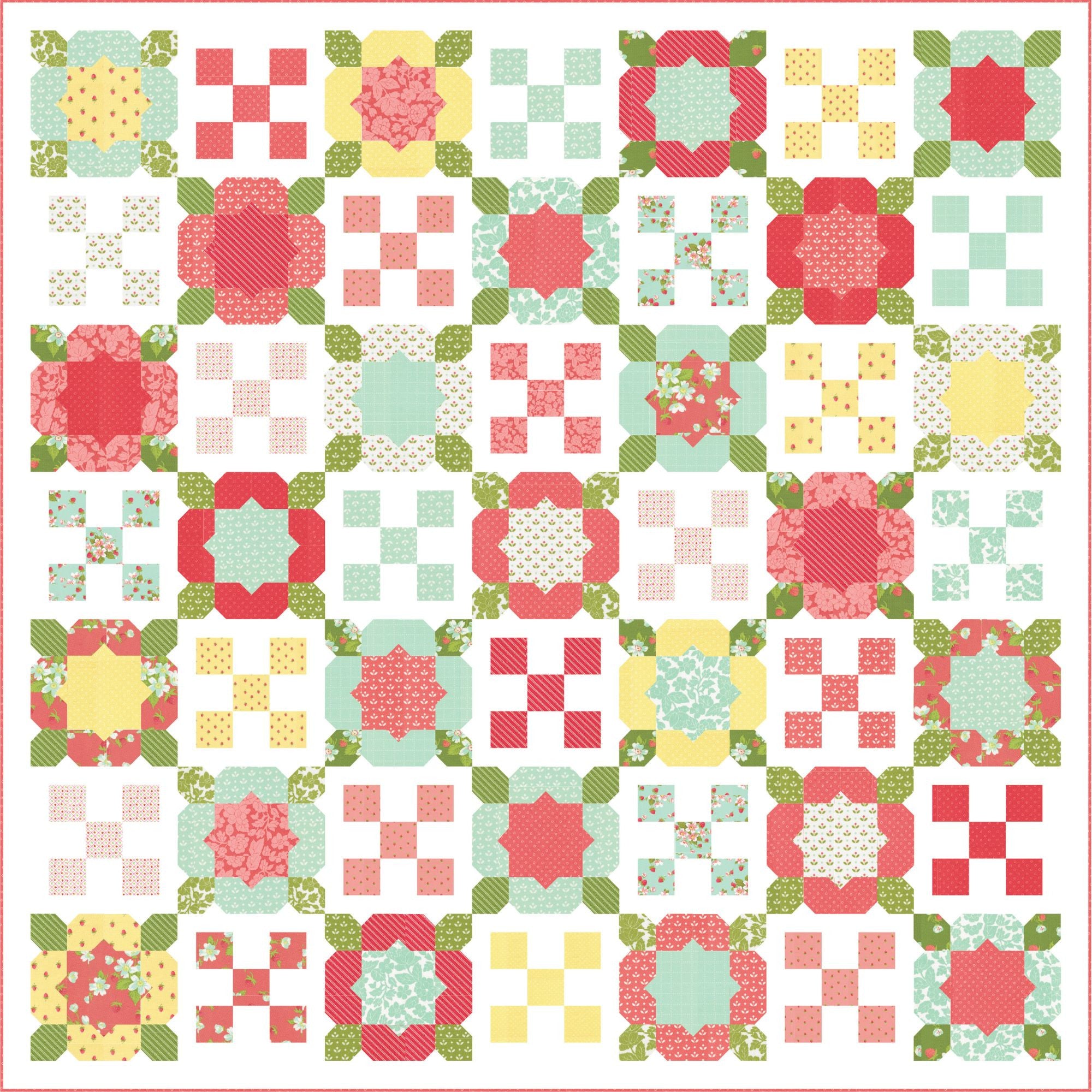 PRESALE Flower Girl 2 Quilt Kit With Bloomsberry by Camille Roskelley for Moda Fabrics | Quilt Size 74" x 74"