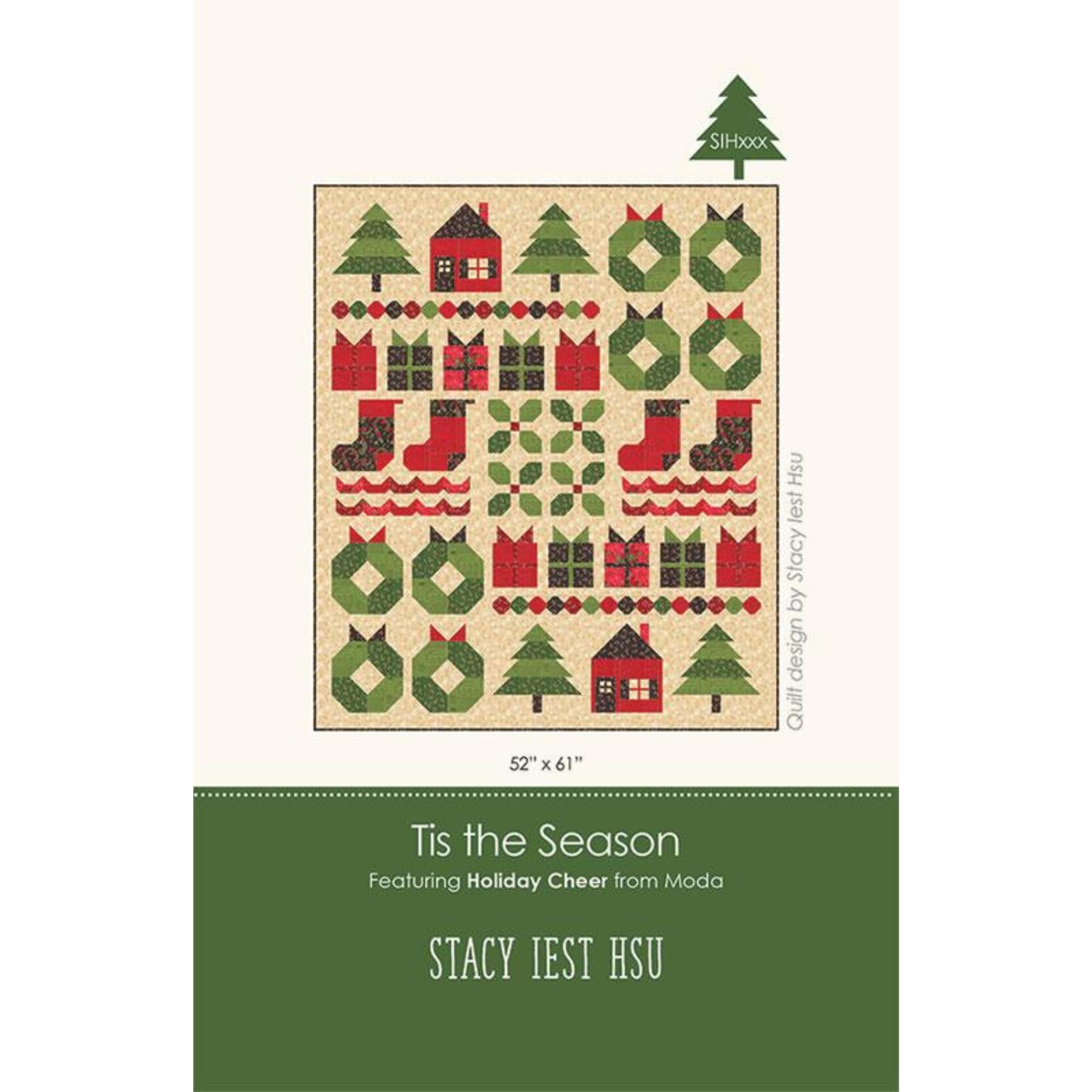PRESALE Tis the Season Custom Quilt Kit With Holiday Cheer by Stacy Iest Hsu | Quilt Size 52” x 61”