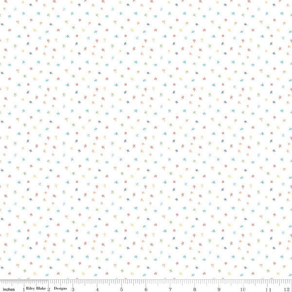 White Stars Yardage by Lori Whitlock for Riley Blake Designs | C13657 WHITE | Low Volume Fabric