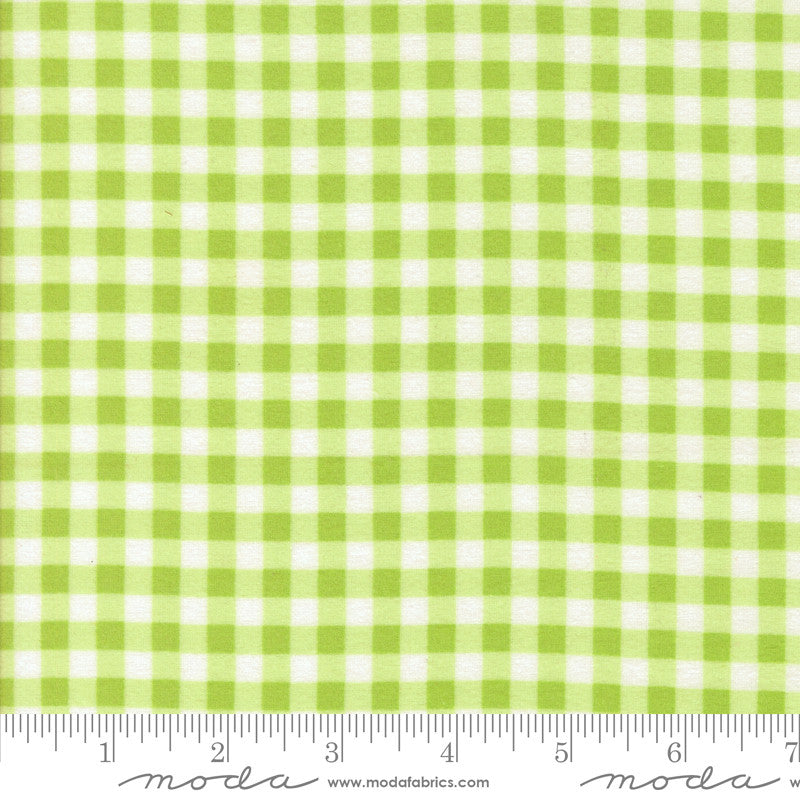 Sherbet Sunshine Flannel Gingham Leaf Yardage by Corey Yoder for Moda Fabrics | 29224 18F