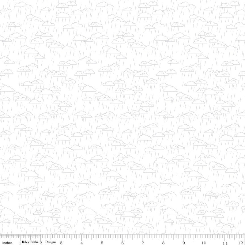 Hush Hush 5 When Skies are Gray Yardage by Jill Finley for Riley Blake Designs | C16950-SKIES