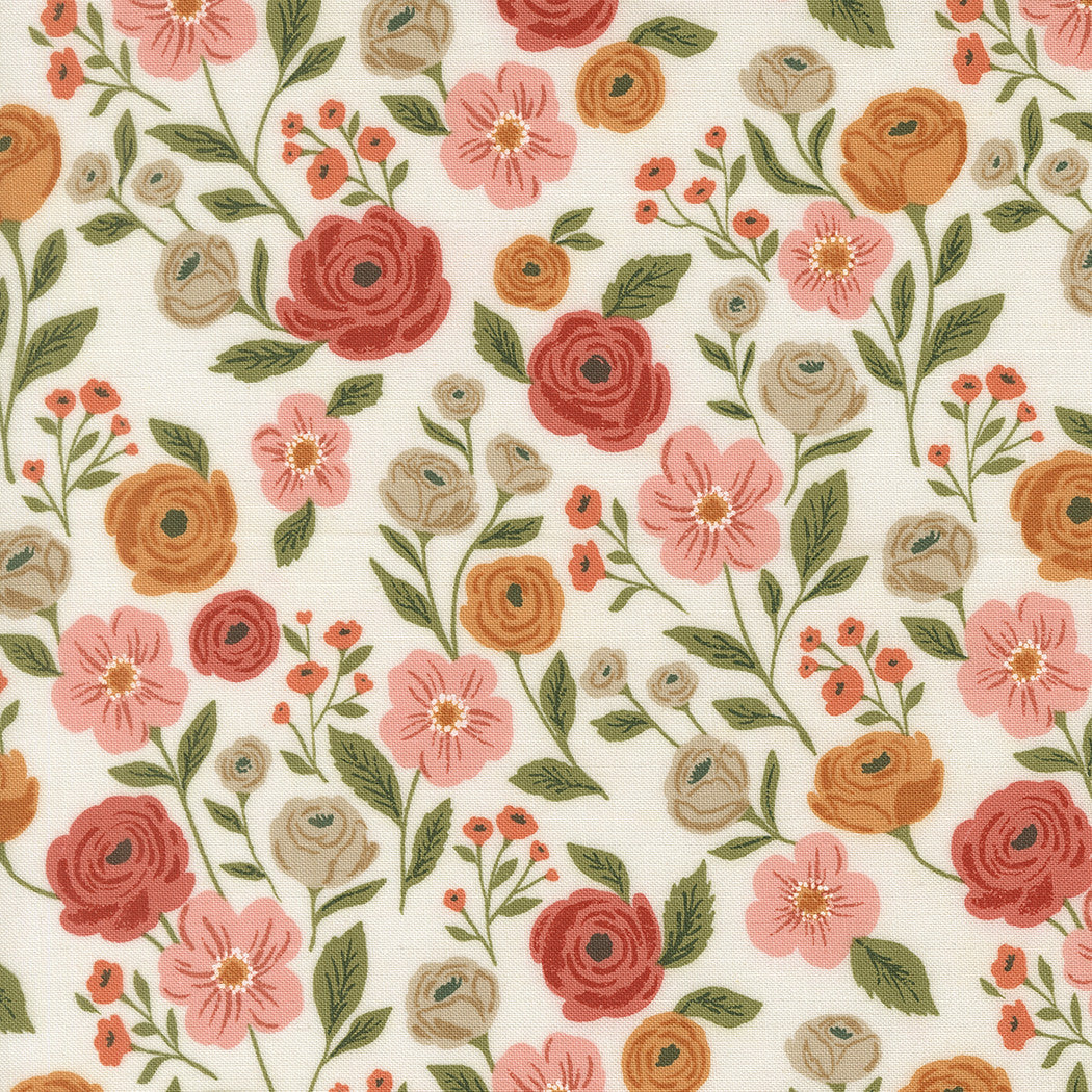 PRESALE Garden Glam Cream Petal Pusher Yardage by Lella Boutique for Moda Fabrics | 5270 11