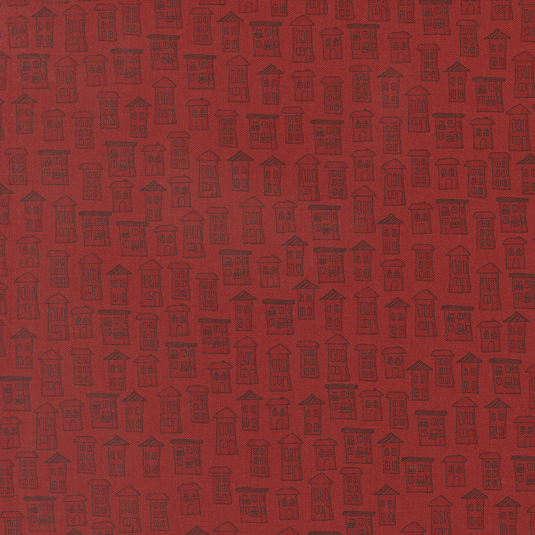 PRESALE Independence Day American Houses Red Yardage by Sweetwater for Moda Fabrics | 55723 23