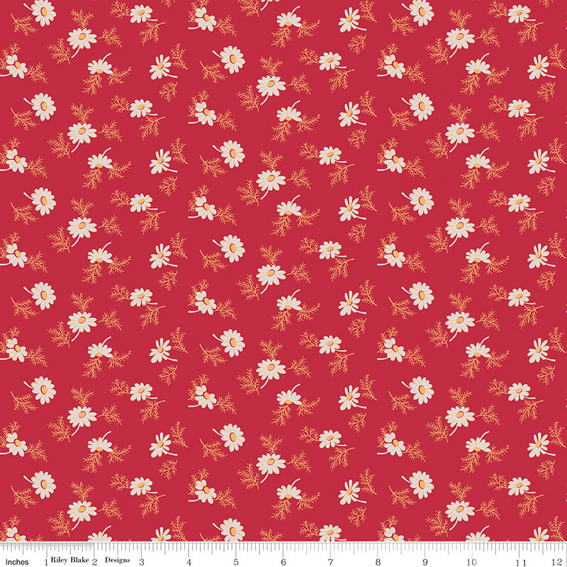 Home Town Holiday Pineflower Berry by Lori Holt for Riley Blake Designs | C14903 BERRY