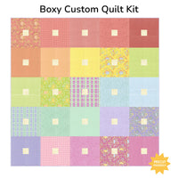 Boxy Custom Quilt Kit With Sherbet Sunshine Flannel by Corey Yoder for Moda Fabrics | Size 75" x 75"