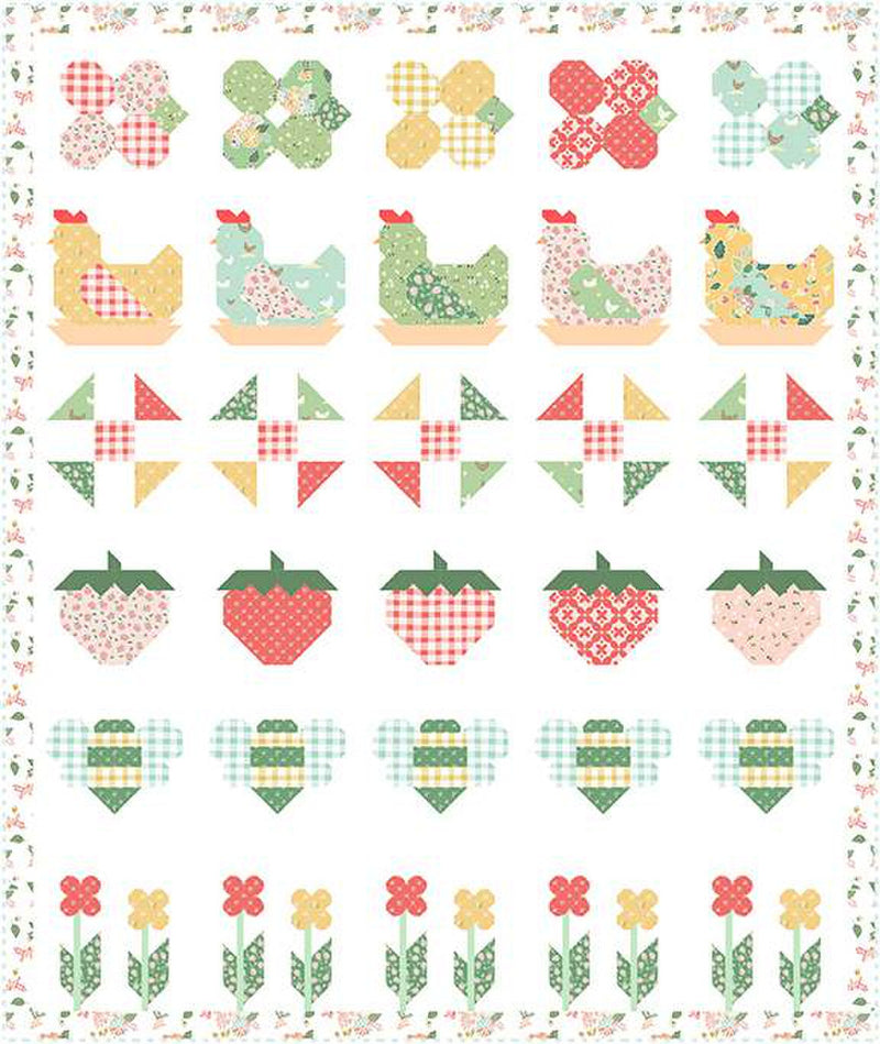 Gracey Larson Clover Farm Row Quilt Pattern by Gracey Lawson for Riley Blake Designs | Pattern only