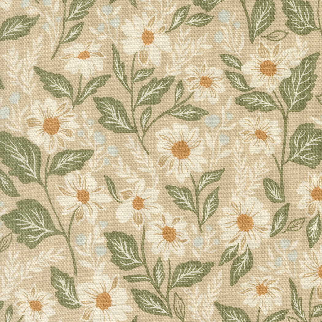 PRESALE True Love Romance Blooms Oatmeal Yardage by Lella Boutique for Moda Fabrics | 5260 12