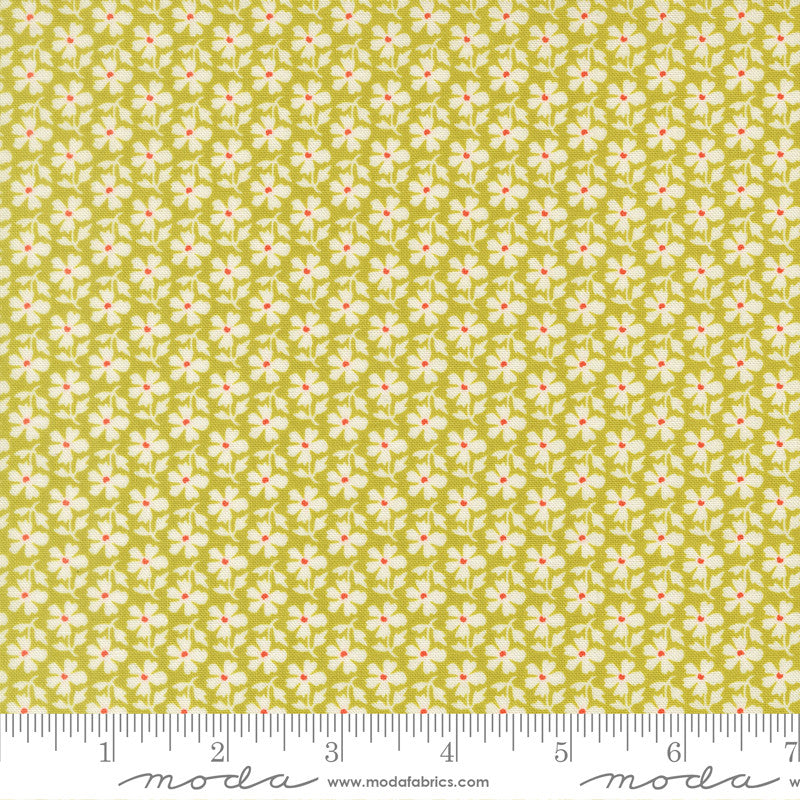 Summers End Daisies Grass Yardage by Fig Tree & Co for Moda Fabrics | 35434 18