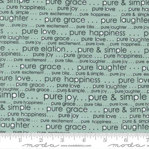 Vintage Aqua Pure and Simple Yardage by Sweetwater for Moda Fabrics | 55651 25