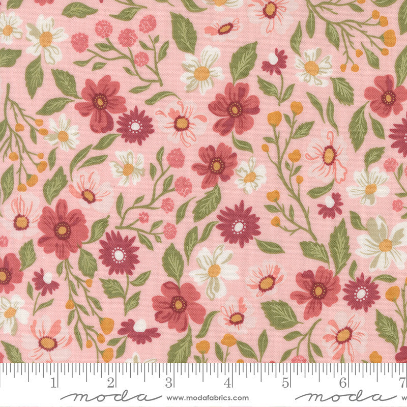 PRESALE Wild Honey Wildflower Dance Carnation Yardage by Lella Boutique for Moda Fabrics | 5250 12