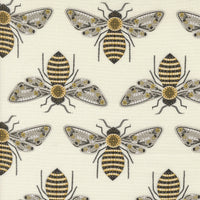 PRESALE Bee Garden Bumblebee Metallic Porcelain by Gingiber for Moda Fabrics | 48411 11M