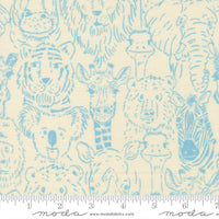 Animal Park Fun One Big Happy Family Dove Yardage by Stacy Iest Hsu for Moda Fabrics | 20962 11