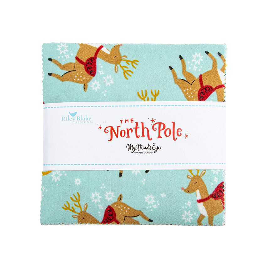The North Pole Flannel 5" Stacker by My Mind's Eye for Riley Blake Designs | 5-17750-42