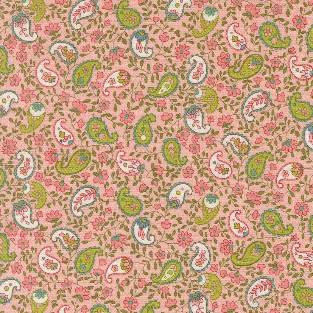 Happy Daze Peaceful Paisley Bubblegum Yardage by Chloe’s Closet for Moda Fabrics | 33845 12