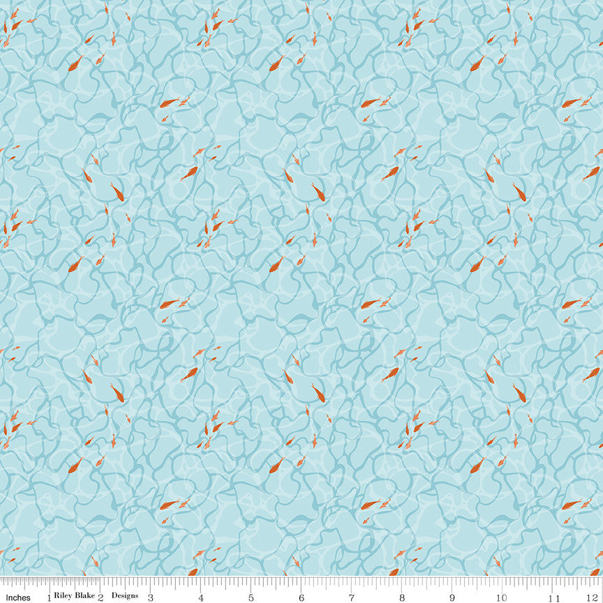 Reef Ocean Floor Sky Yardage by Corinne Wells for Riley Blake Designs | C17276-SKY