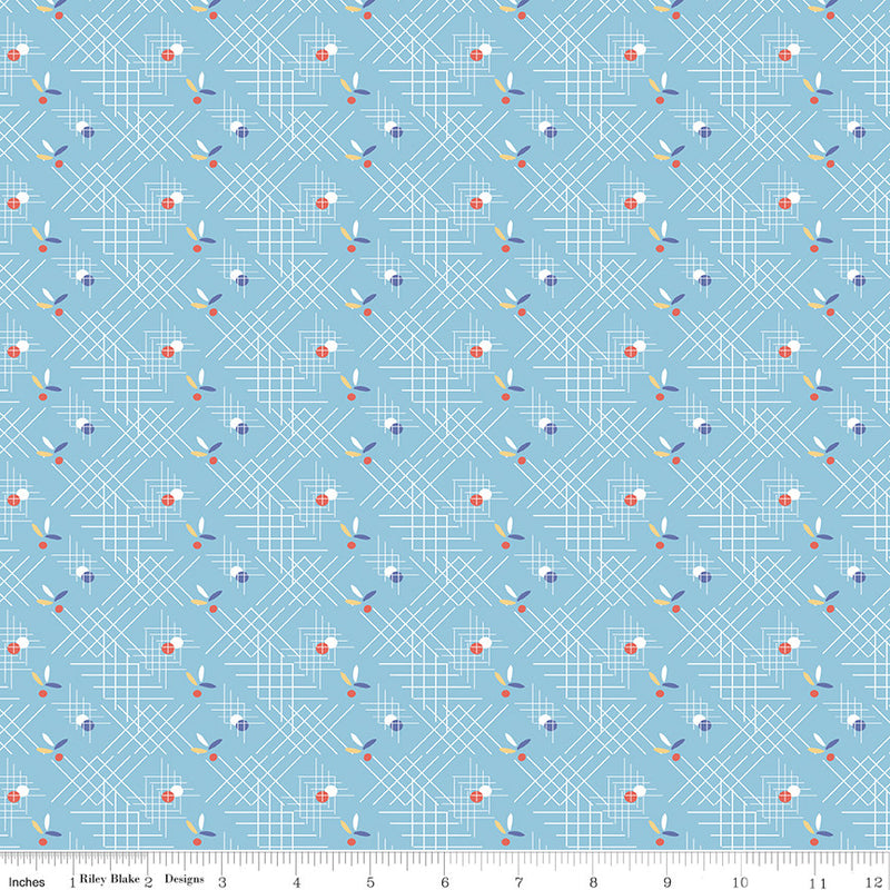 Always in Season Criss-Cross Sky Yardage by American Jane for Riley Blake Designs | C15106-SKY